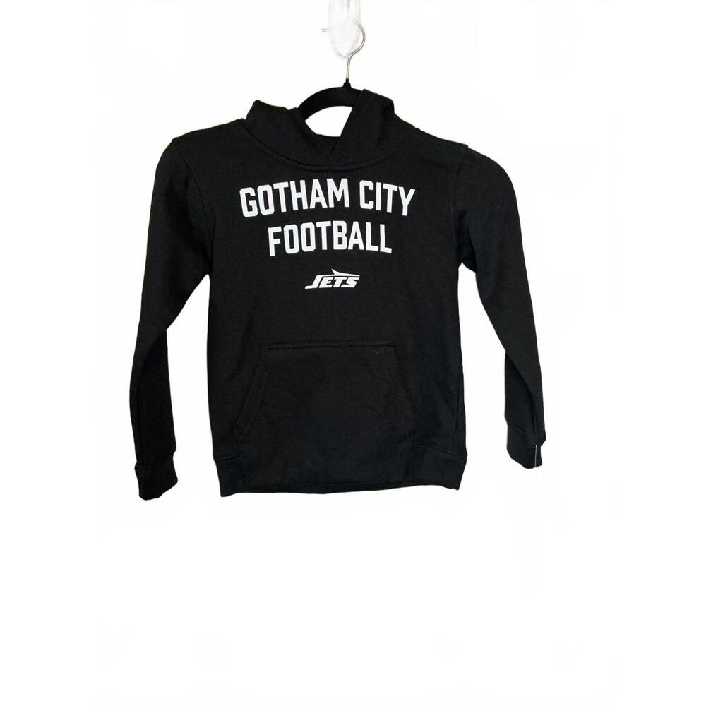 NFL Team Apparel Youth New York Jets Team Sport Local Black Hoodie Size M (5/6)